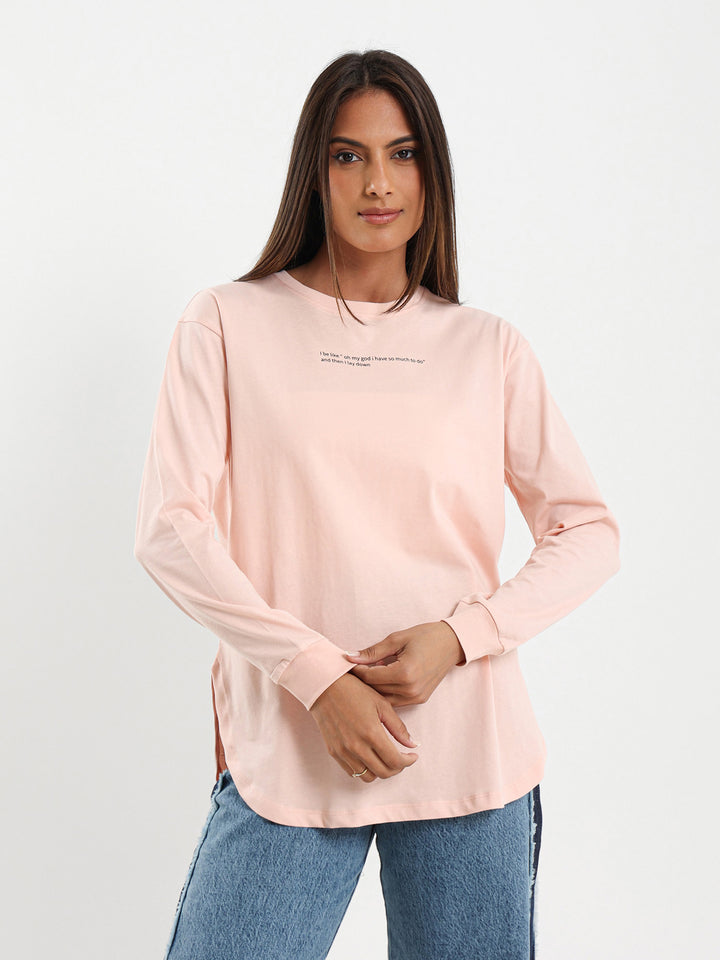 Oh My God Oversized Long Sleeve T-Shirt