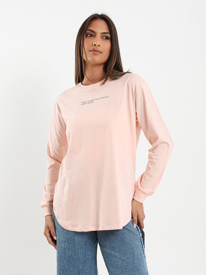 Oh My God Oversized Long Sleeve T-Shirt