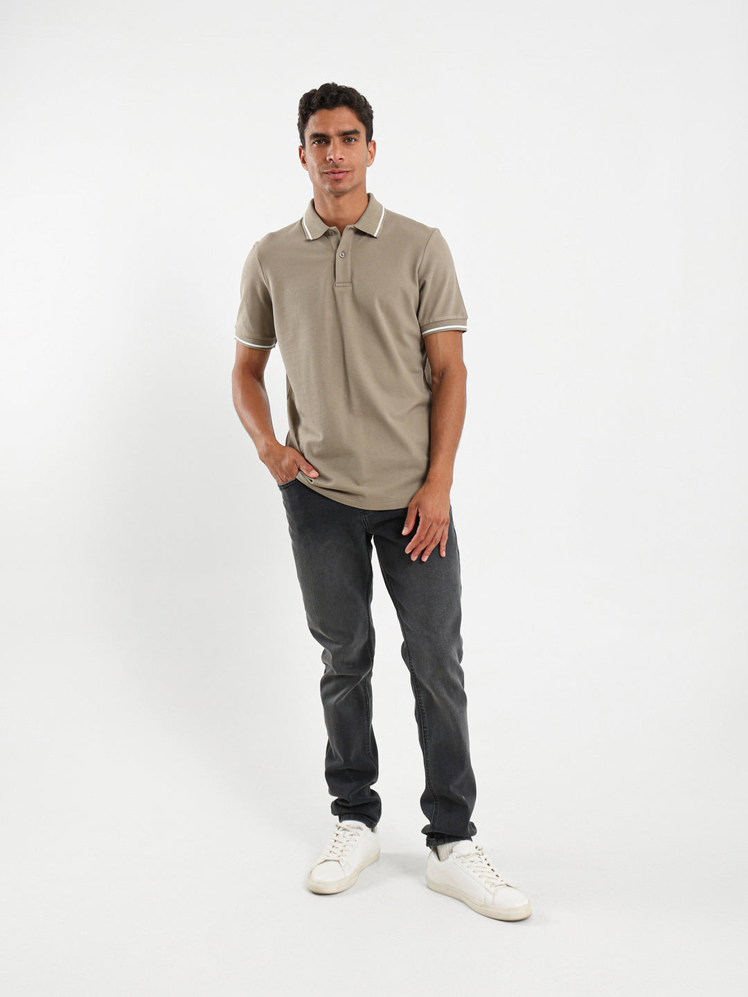 Stripe On Sleeves Polo Shirt