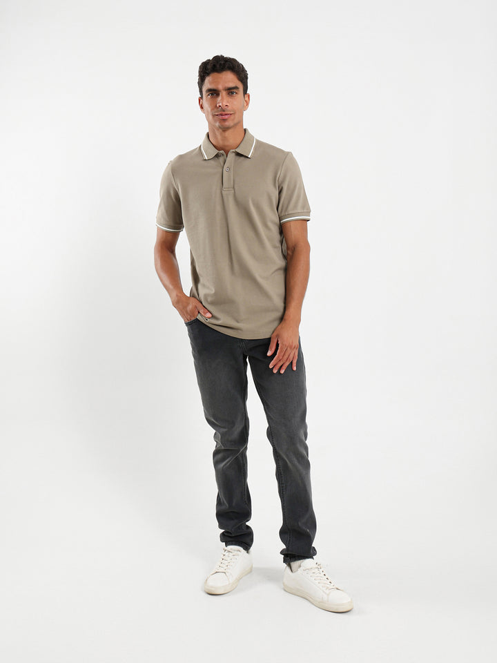 Stripe On Sleeves Polo Shirt
