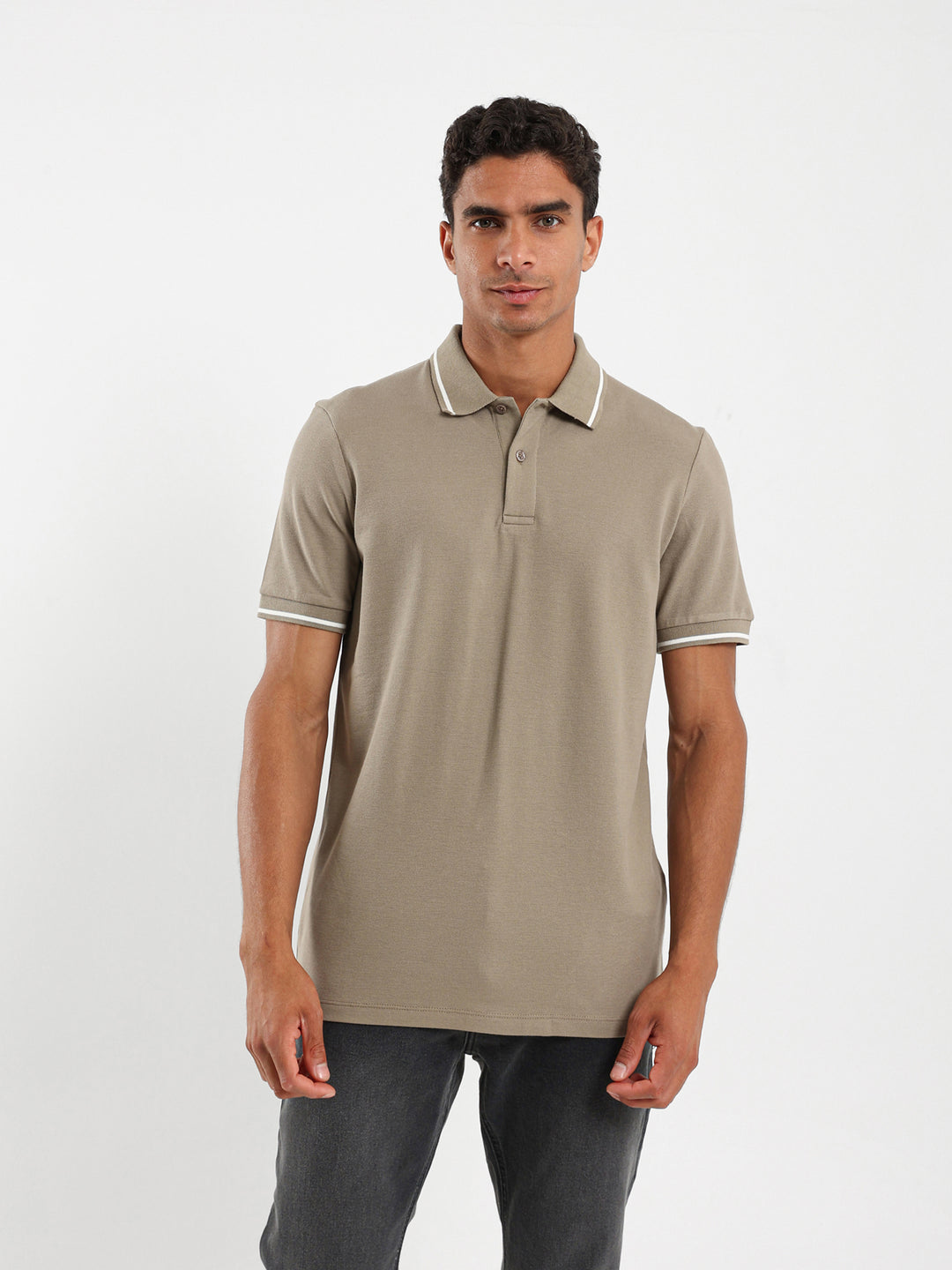 Stripe On Sleeves Polo Shirt