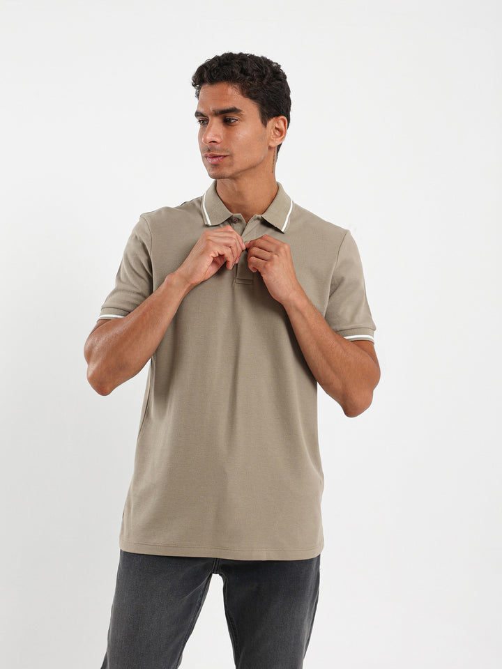 Stripe On Sleeves Polo Shirt