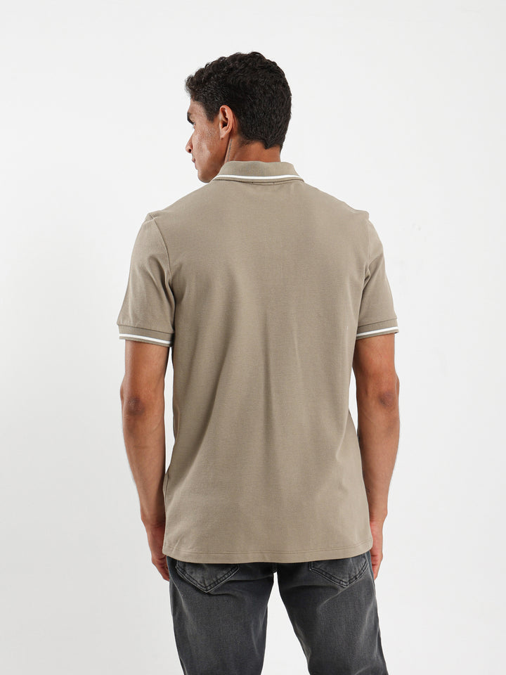 Stripe On Sleeves Polo Shirt