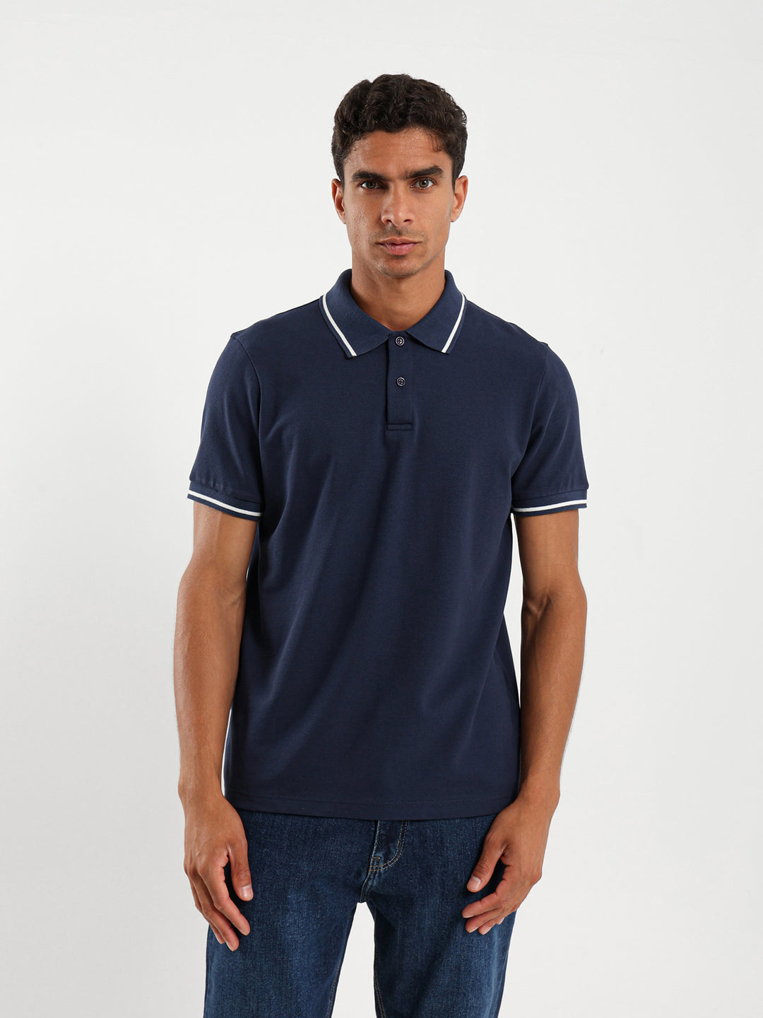 Stripe On Sleeves Polo Shirt