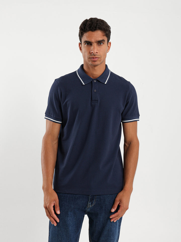 Stripe On Sleeves Polo Shirt