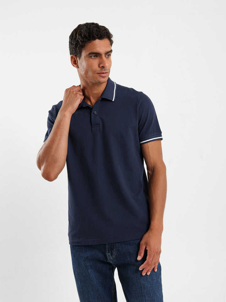 Stripe On Sleeves Polo Shirt