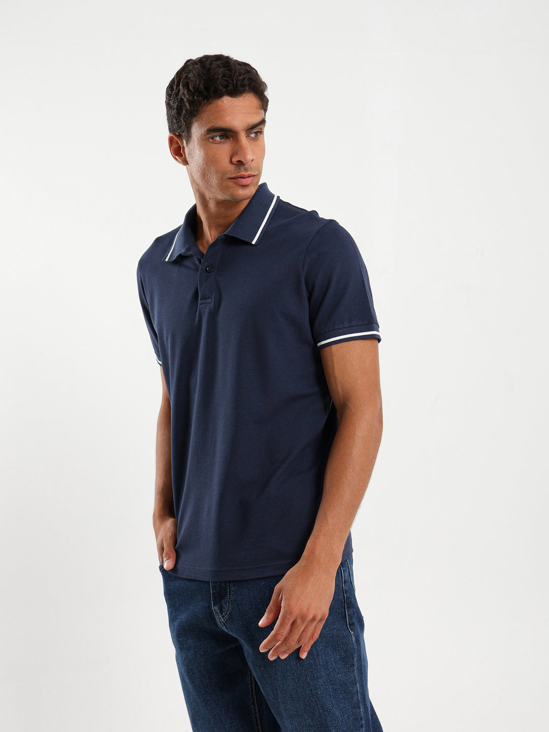 Stripe On Sleeves Polo Shirt