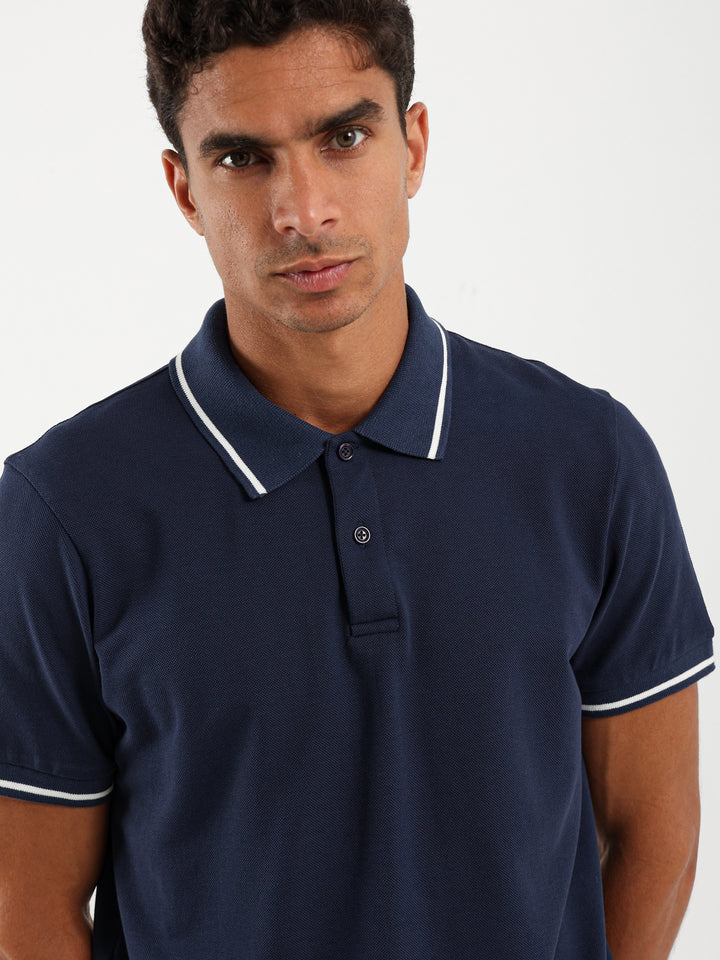 Stripe On Sleeves Polo Shirt