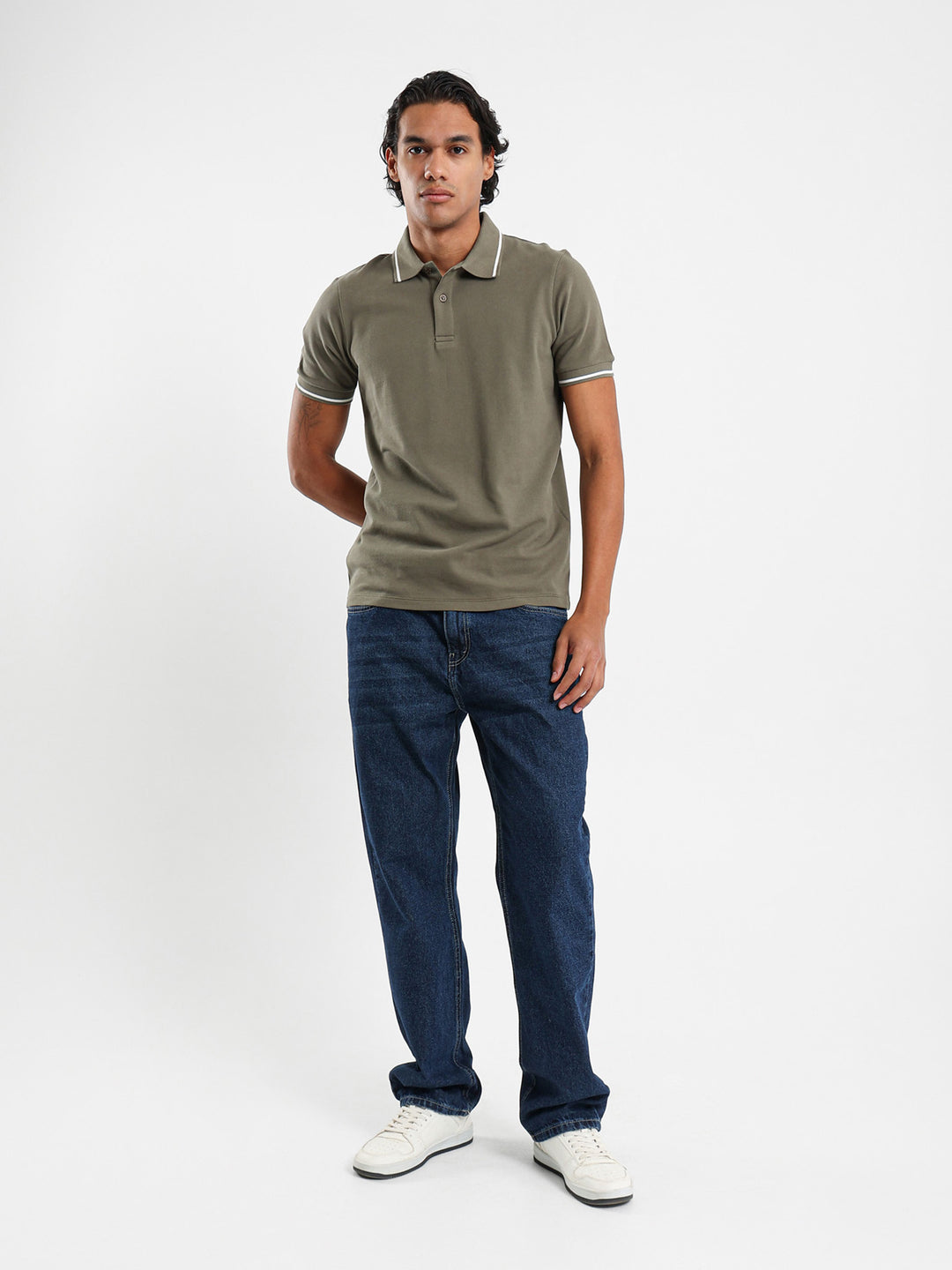 Stripe On Sleeves Polo Shirt