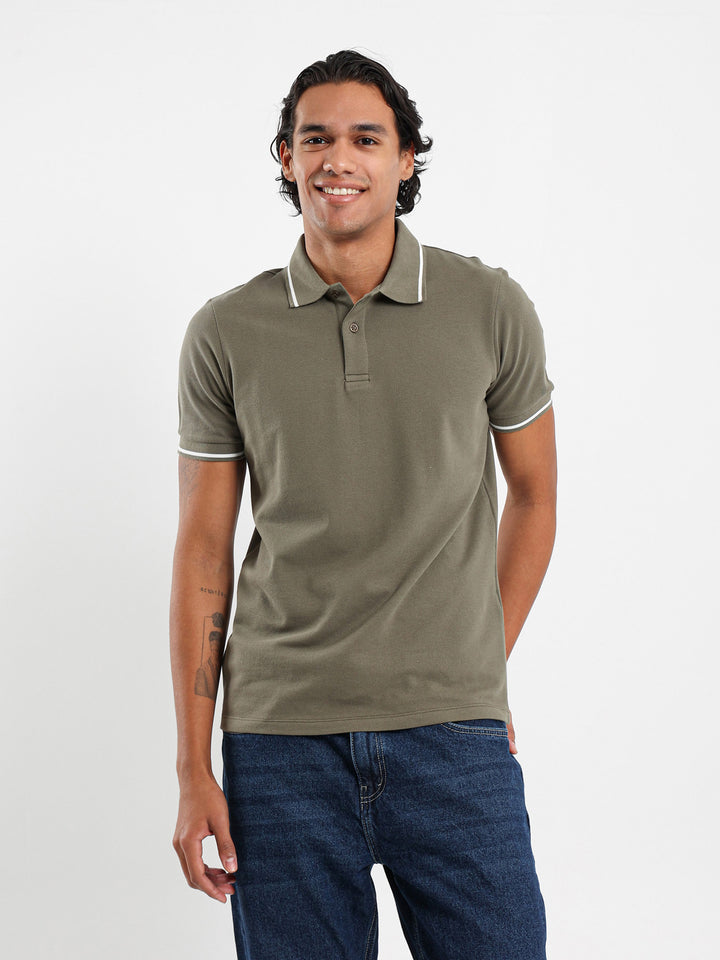 Stripe On Sleeves Polo Shirt
