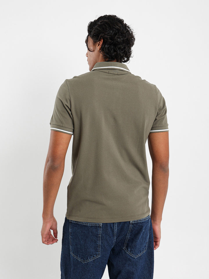 Stripe On Sleeves Polo Shirt