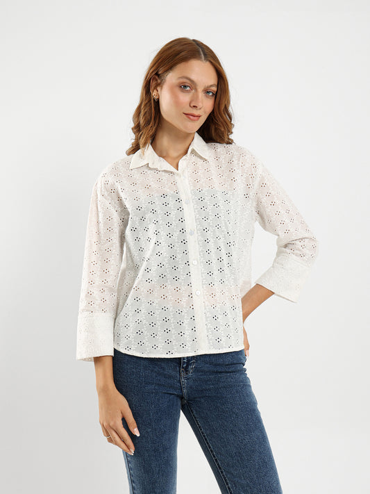 Sangallo Lace Long Sleeve Shirt