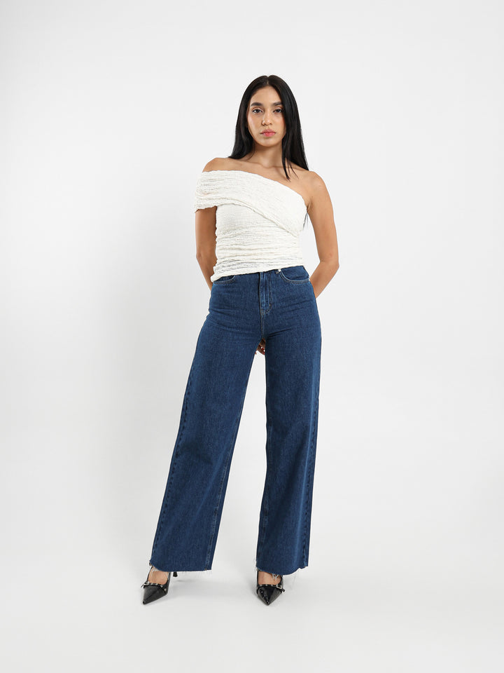 Open-Back Textured Top