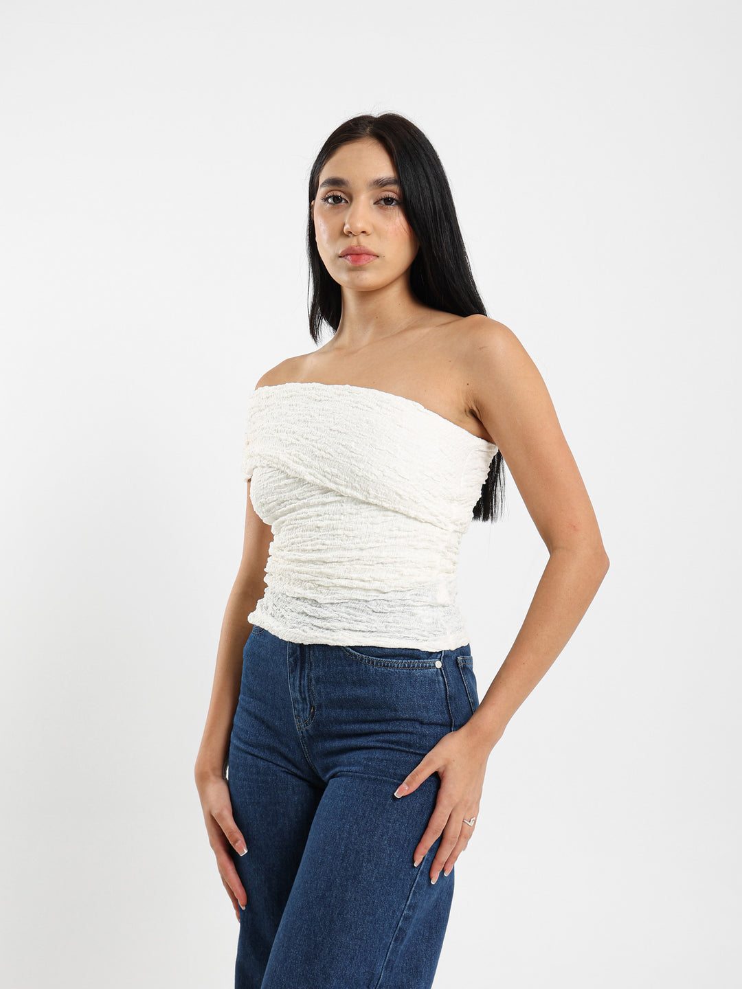 Open-Back Textured Top