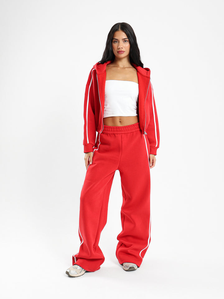 Zip Up Hoodie With Sleeve Panels