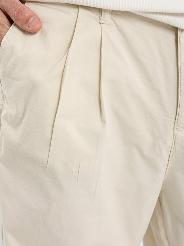 Half Elastic Waist Regular Fit Chino Pants