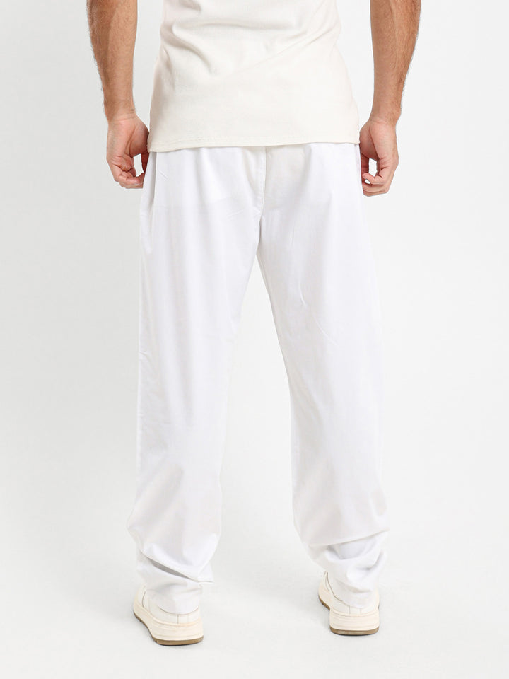 Half Elastic Waist Regular Fit Chino Pants