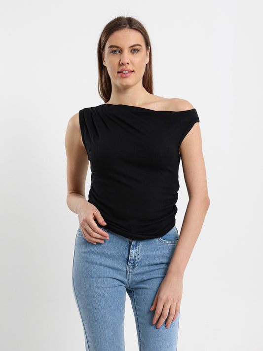 Asymmetrical Neckline Top