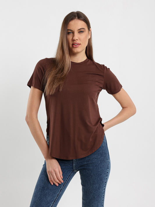 Loose Fit Hi-Low Hem T-Shirt