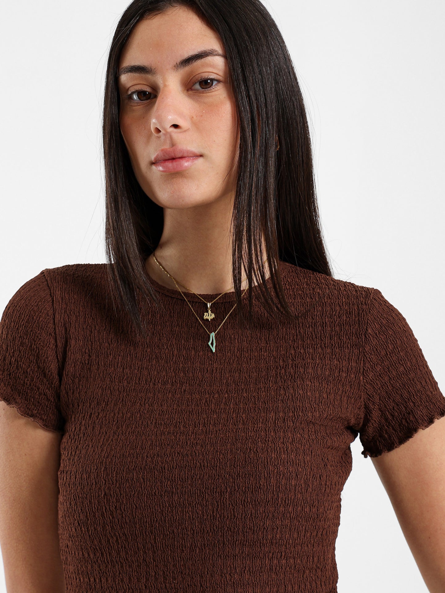 Textured Short Sleeve Top