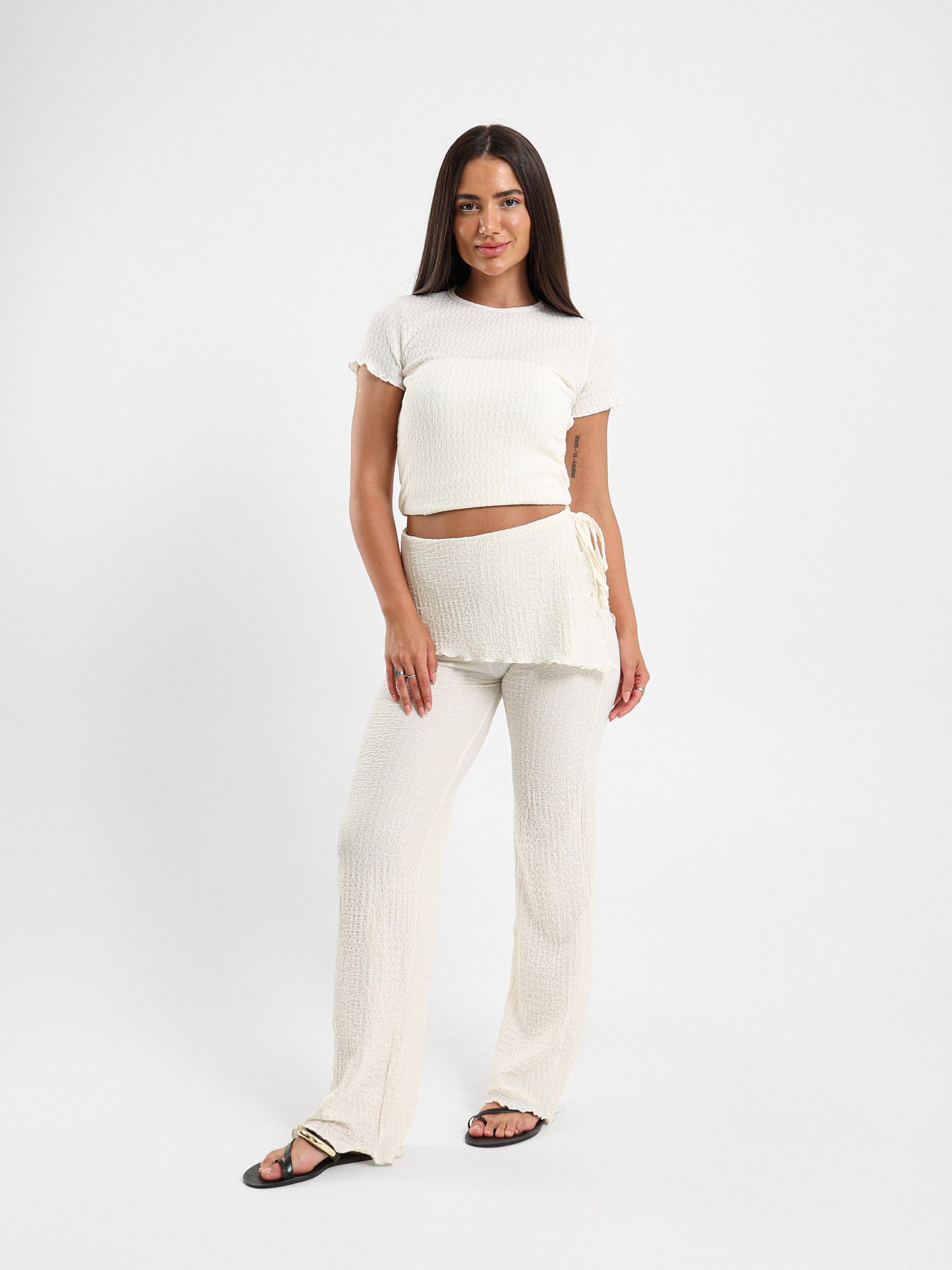 Textured Short Sleeve Top