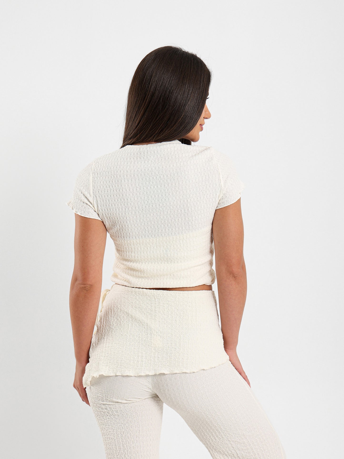 Textured Short Sleeve Top