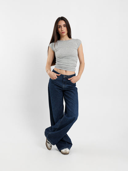 Wide Leg Denim Pants