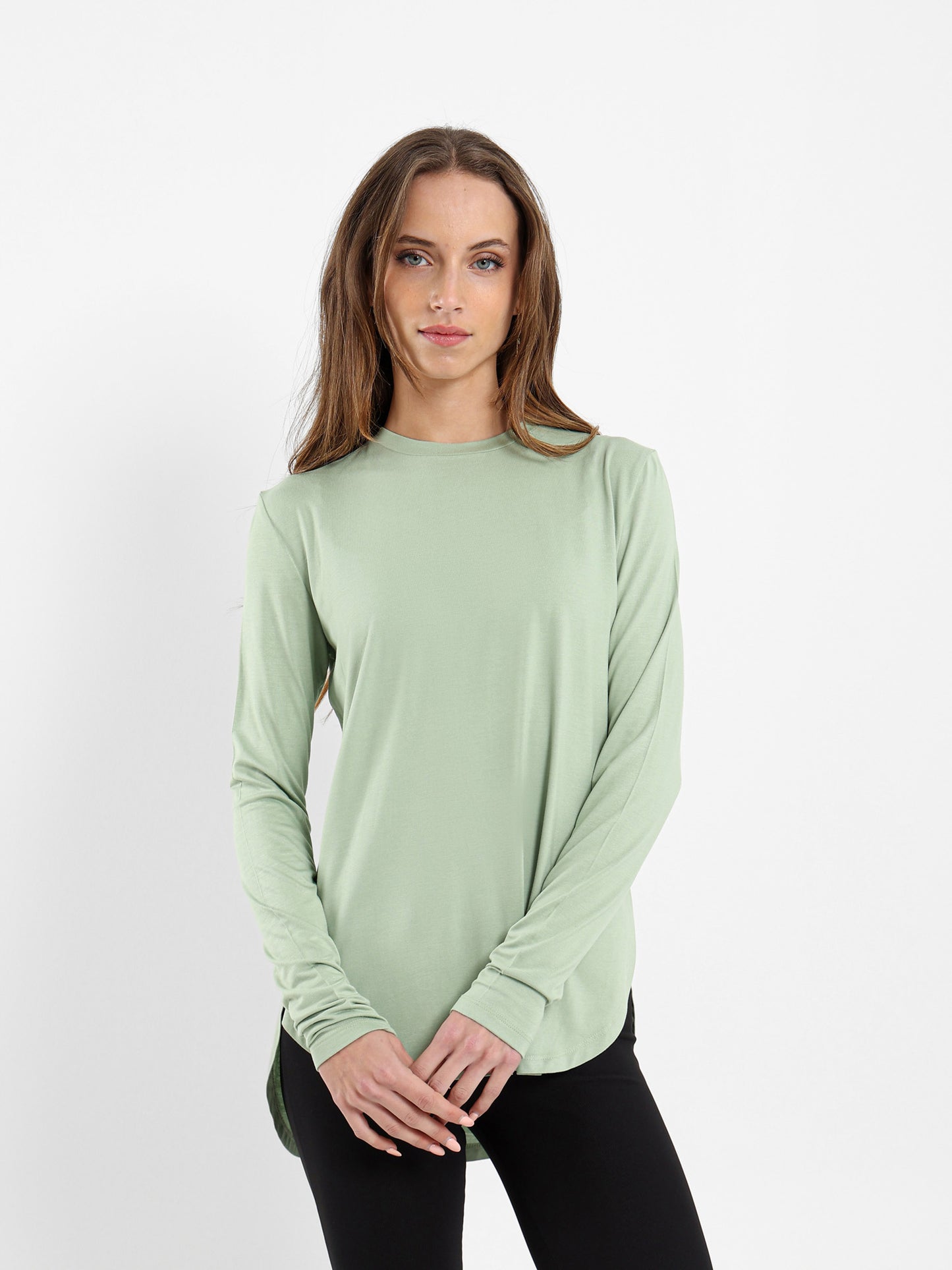 Long Sleeve Hi-Low Hem Tee