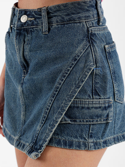 Mini Skort With Side Flap Pocket