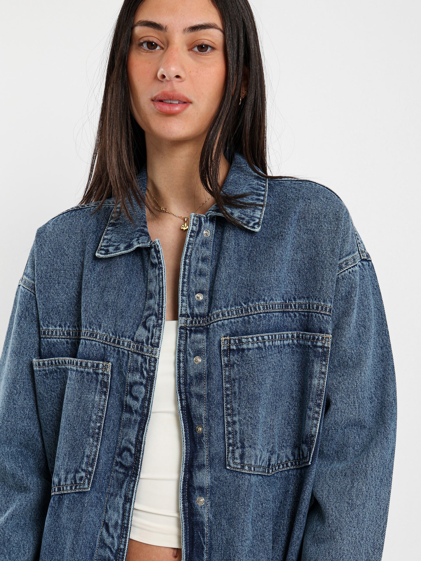 Oversized Denim Shirt