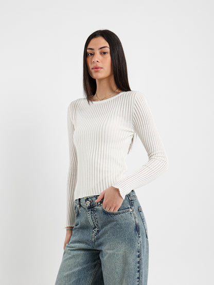 Sheer Long Sleeve Top