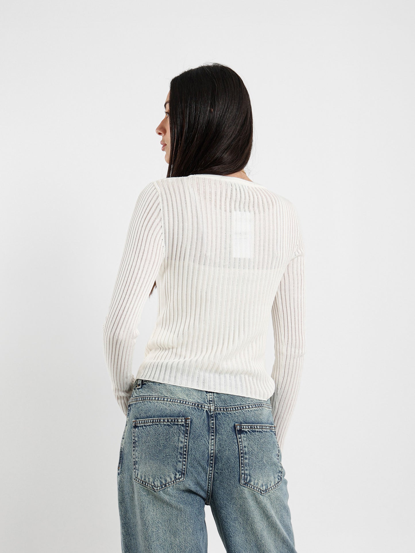 Sheer Long Sleeve Top