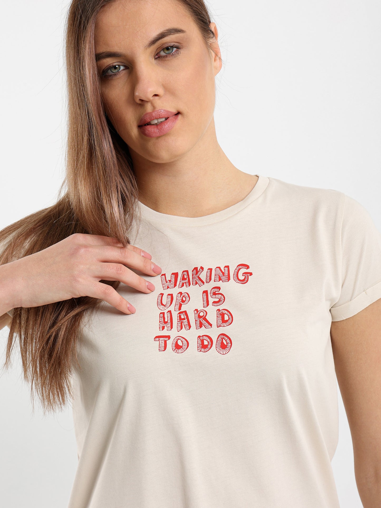 Waking Up Is Hard Printed T-Shirt