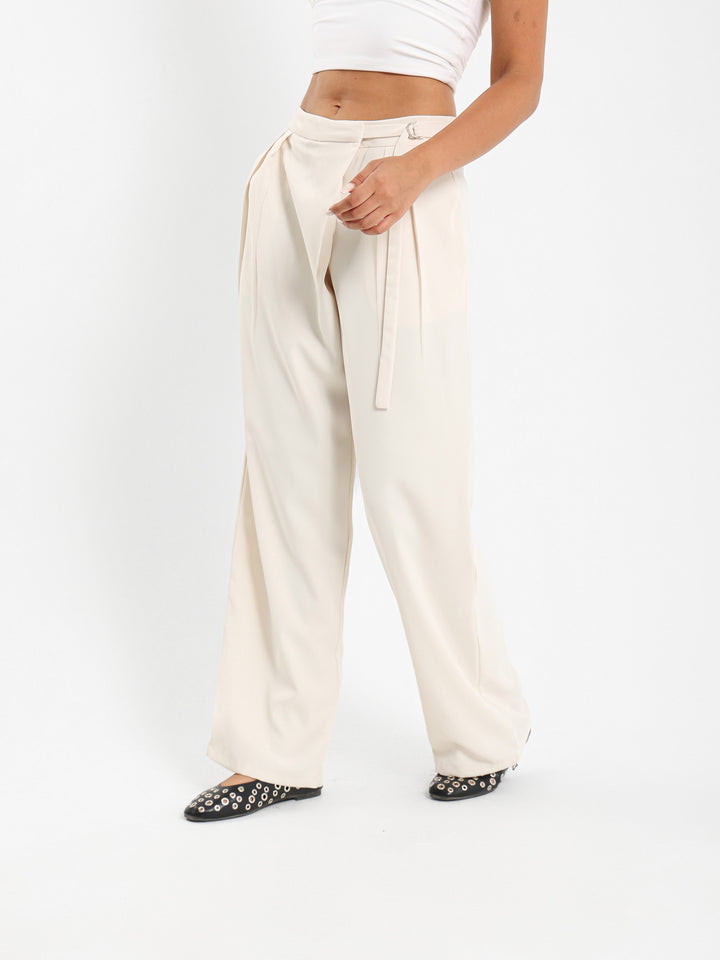 Wrap Front Low Waist Pants