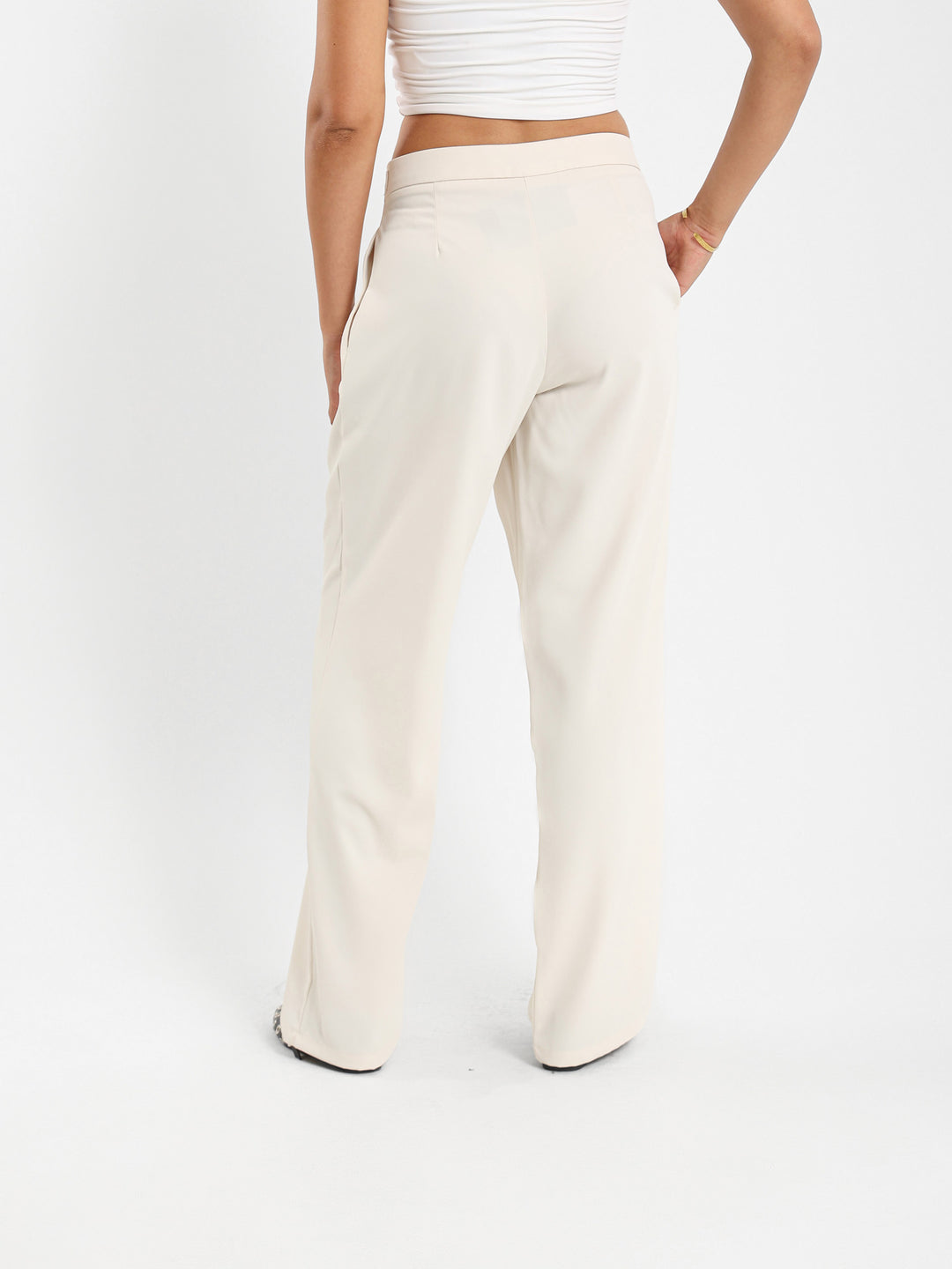 Wrap Front Low Waist Pants