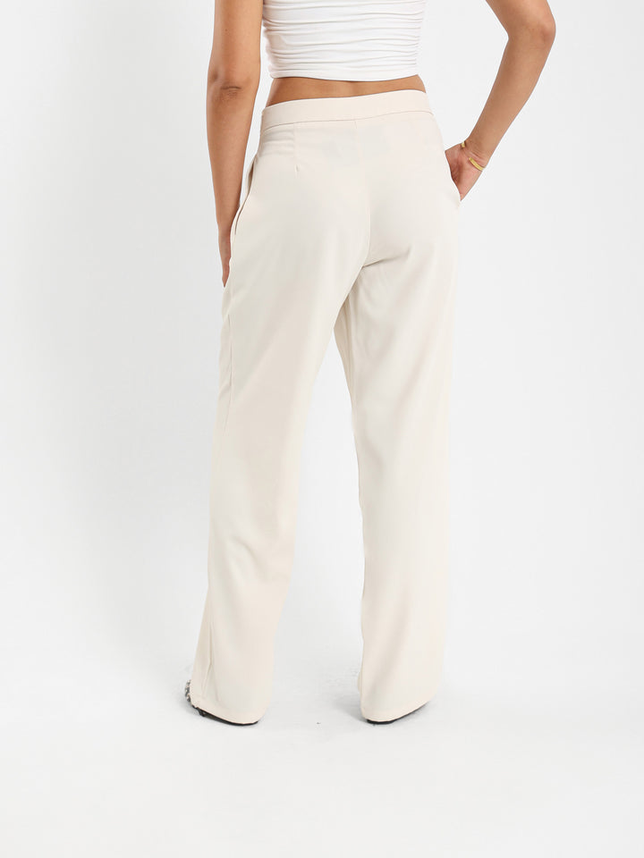 Wrap Front Low Waist Pants