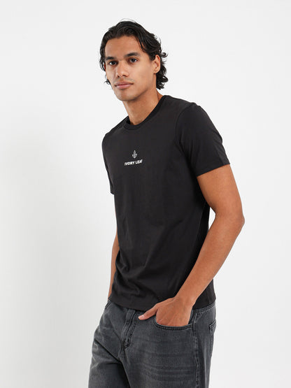Ivory Leaf Graphic T-Shirt