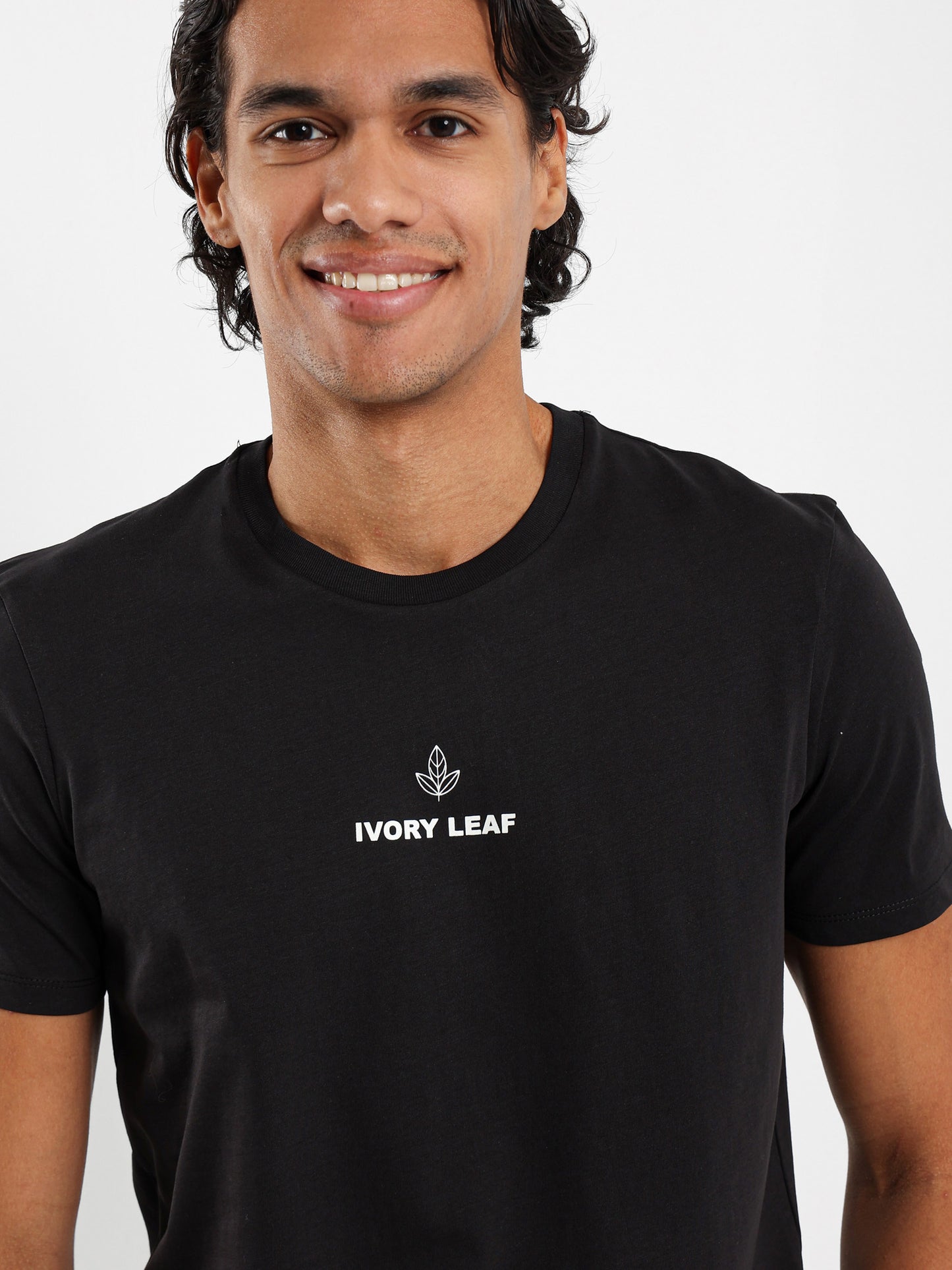Ivory Leaf Graphic T-Shirt