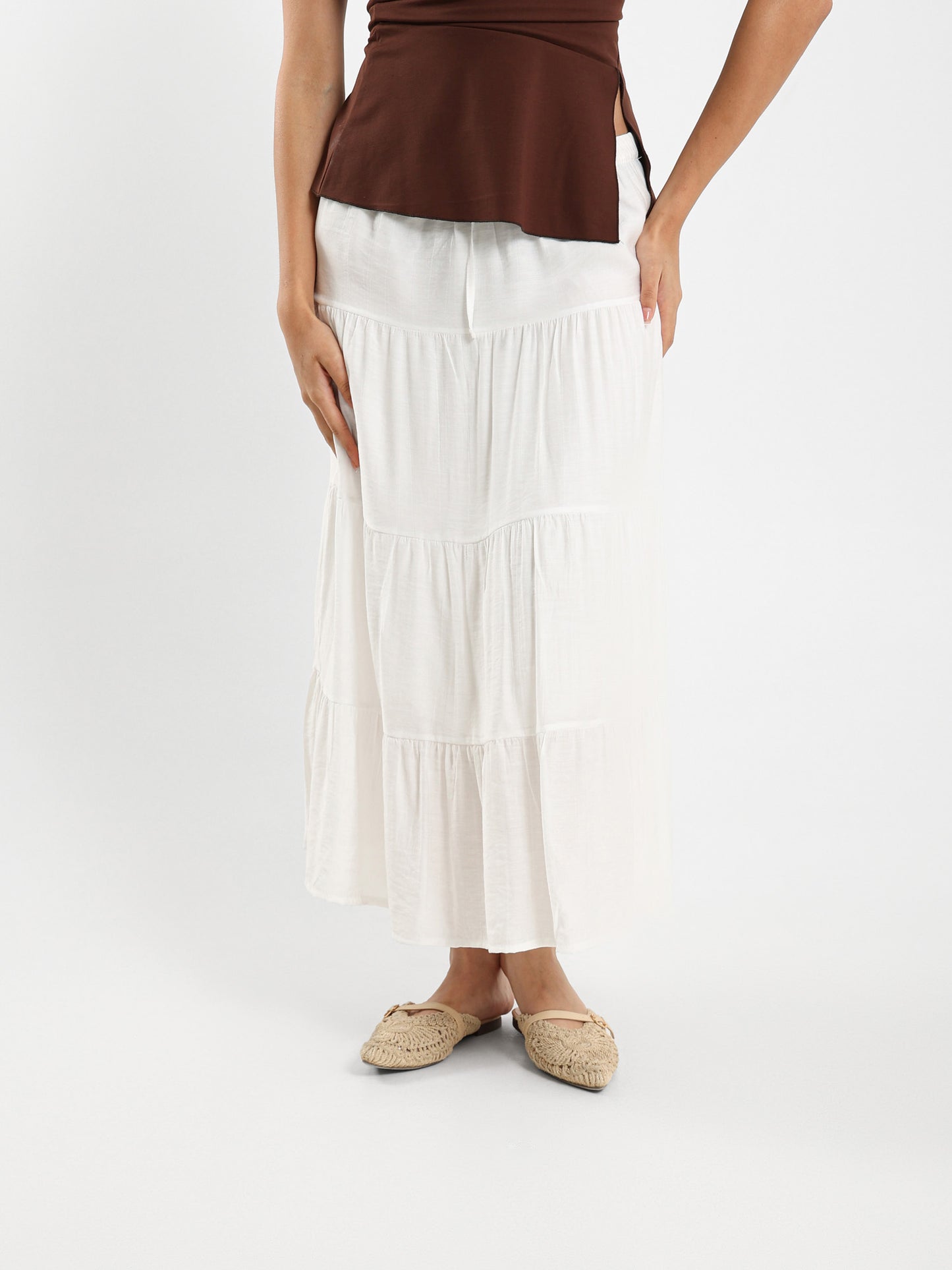 Tiered Flowing Maxi Skirt