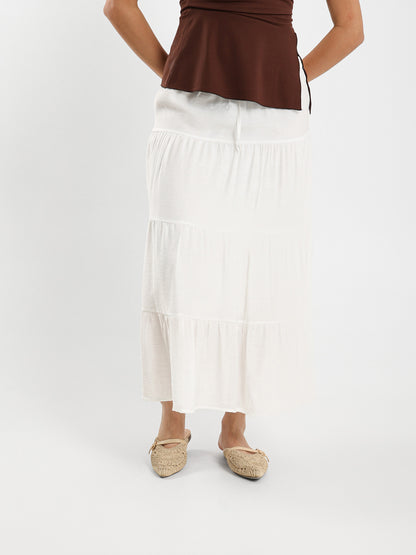 Tiered Flowing Maxi Skirt