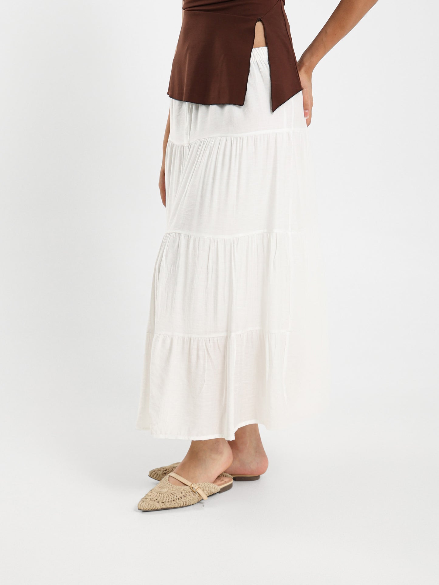 Tiered Flowing Maxi Skirt