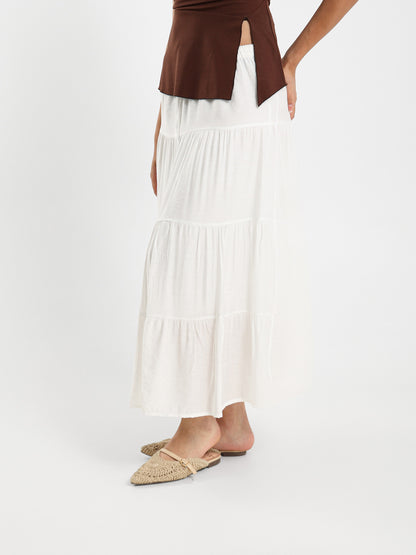 Tiered Flowing Maxi Skirt