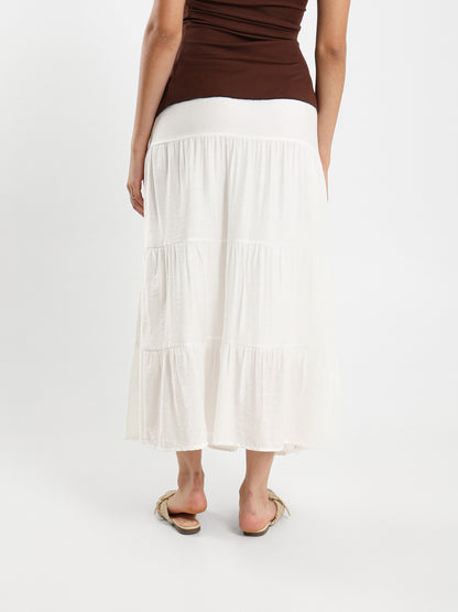 Tiered Flowing Maxi Skirt