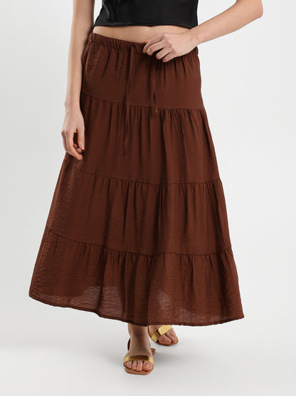 Tiered Flowing Maxi Skirt
