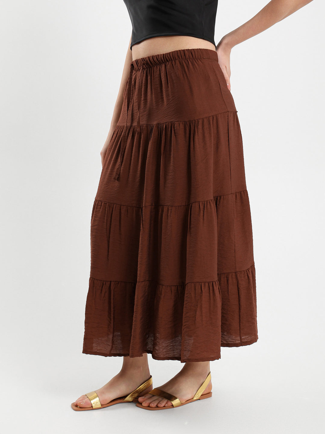 Tiered Flowing Maxi Skirt