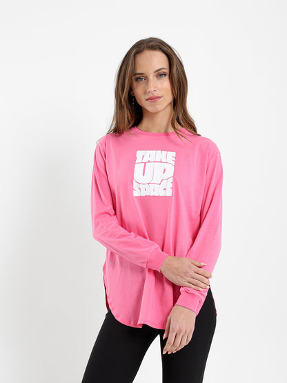 Take Up Space Printed Long Sleeve T-Shirt