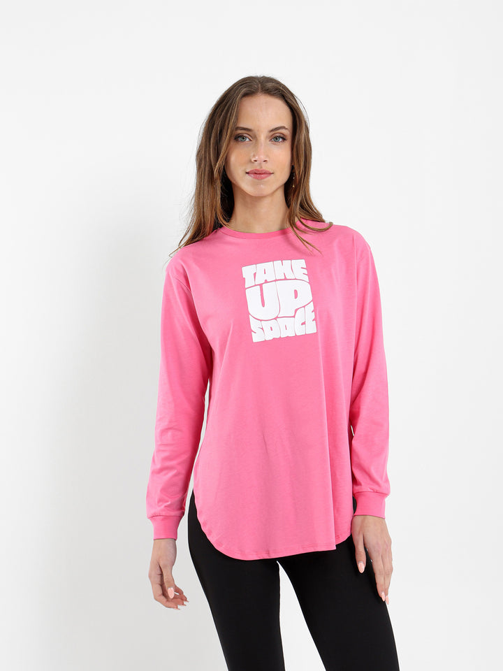 Take Up Space Printed Long Sleeve T-Shirt