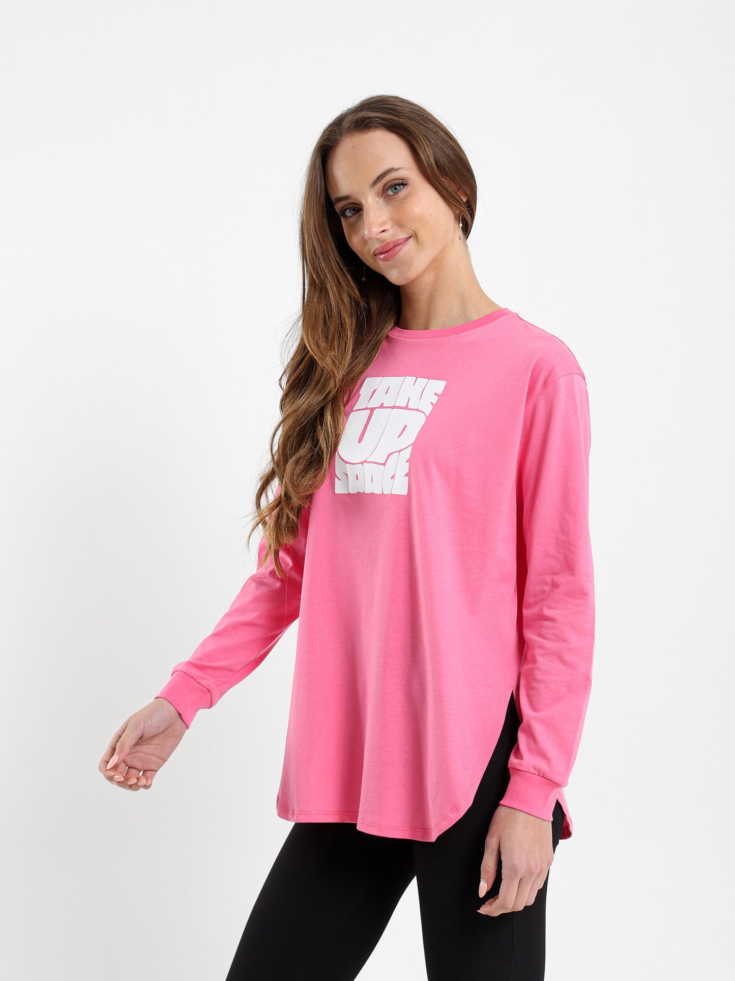 Take Up Space Printed Long Sleeve T-Shirt
