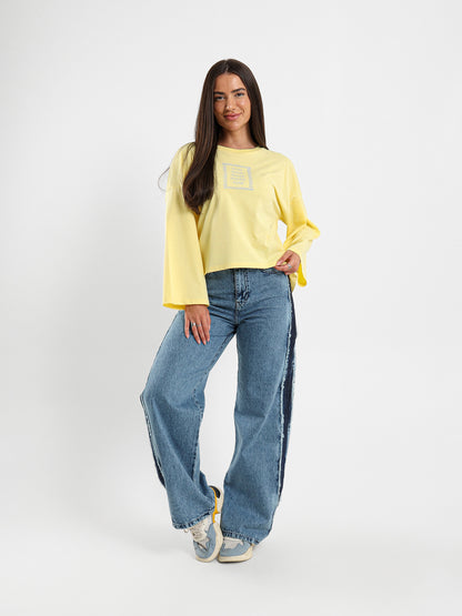 Slow Down You're Doing Fine Print Long Sleeve T-Shirt