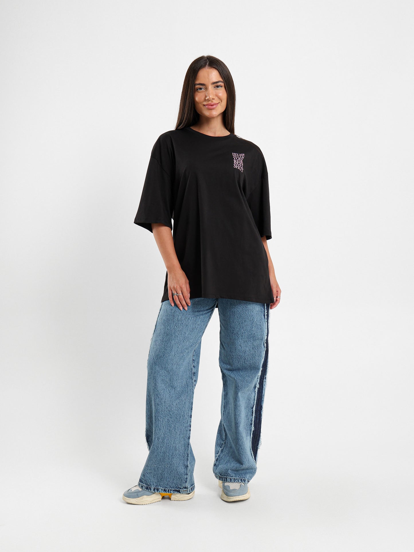 Oversized Best Shot Print T-Shirt